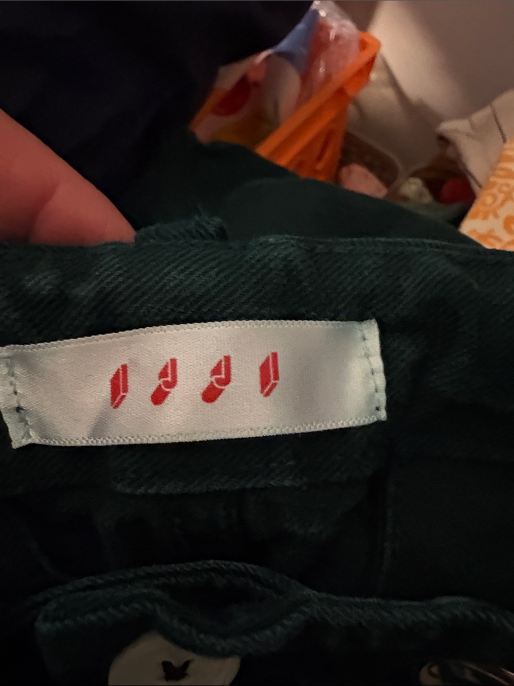 Women’s Dark Green Drawstring Casual Jeans - Picture 3 of 3